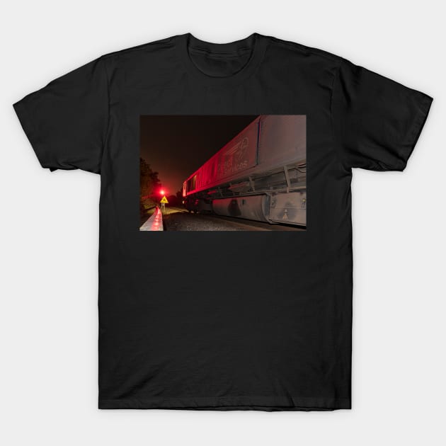 Class 66 loco at Night time T-Shirt by Robert john